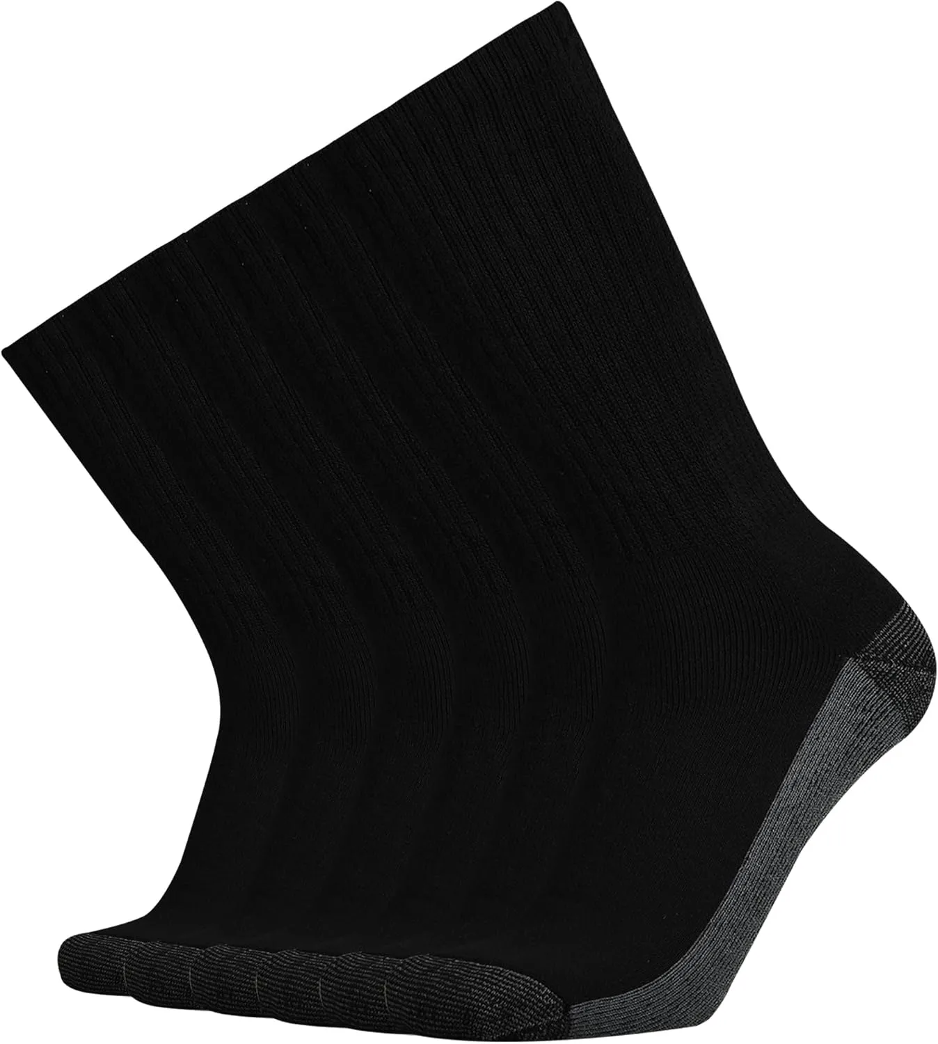 KMM Men's Cotton Full Thick Cushion Crew Socks Moisture Control Heavy Duty Work Boot Warm Thermal Anti Wicking Sweat Blisters
