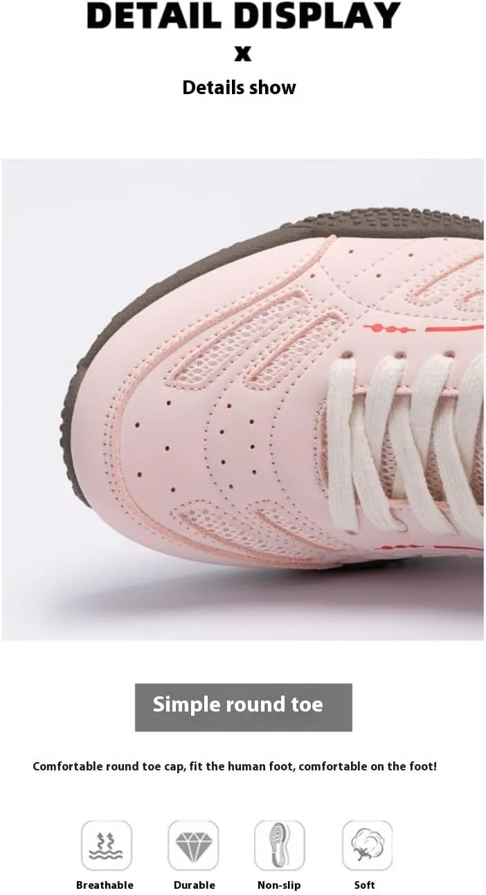 Korean Low-Top Chunky White Sneakers | Ins Retro Y2K Trendy Germany Training Shoes with Cloud Comfort Sole | Breathable Boost-up Platform | Kawaii OOTD for Girls & Women | Campus Student Outfit