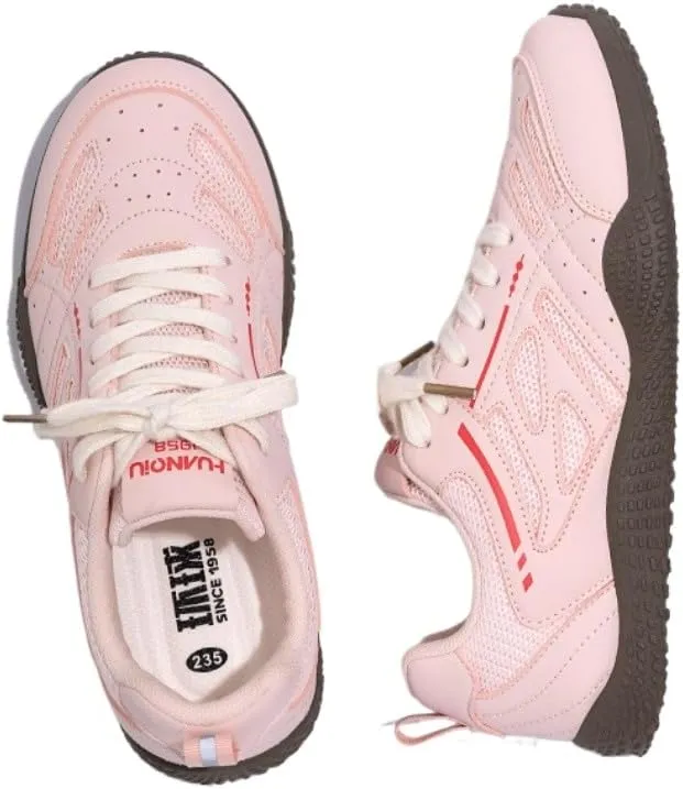 Korean Low-Top Chunky White Sneakers | Ins Retro Y2K Trendy Germany Training Shoes with Cloud Comfort Sole | Breathable Boost-up Platform | Kawaii OOTD for Girls & Women | Campus Student Outfit