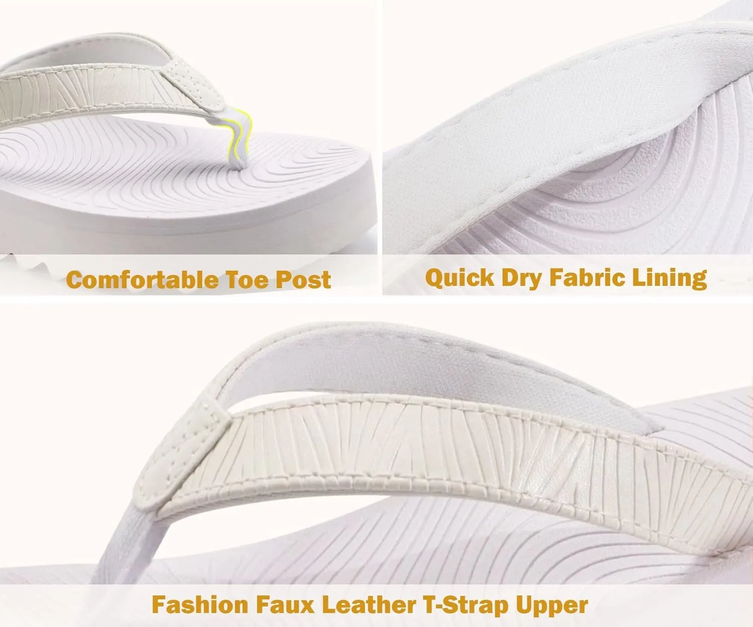 KuaiLu Women’s Flip Flops Ladies Yoga Mat Platform Thong Sandals Dressy Womans Lightweight Summer Slip On Beach Flip Flop Sandles, Soft Cushion Footbed, Arch Support