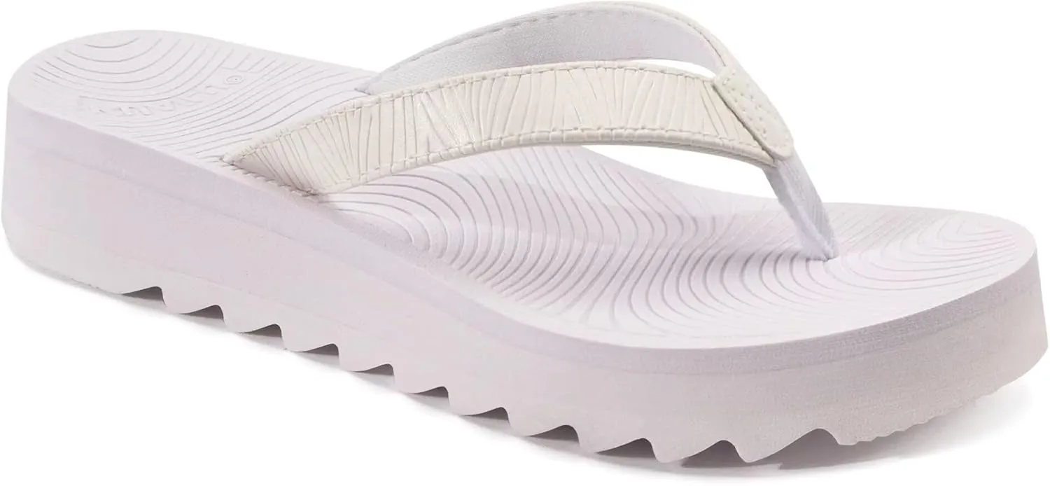 KuaiLu Women’s Flip Flops Ladies Yoga Mat Platform Thong Sandals Dressy Womans Lightweight Summer Slip On Beach Flip Flop Sandles, Soft Cushion Footbed, Arch Support