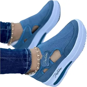 Lausiuoe Women's Fashion Sneakers Slip On Low Top Leather Shoes Casual Lightweight Comfortable Walking Flat Loafers