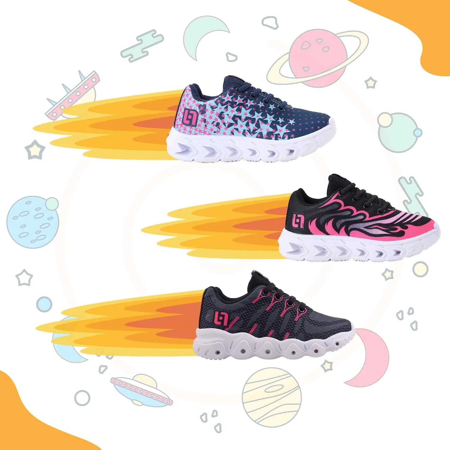 Light – LED Toddler Shoes for Girls Kit with Slippers – Easy-On Light Up Sneakers for Kids and Toddlers