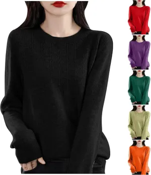 Lightweight Sweaters for Women Fall Fashion 2024 Long Sleeve Crewneck Tunic Sweater Tops Loose Soft Knit Pullovers