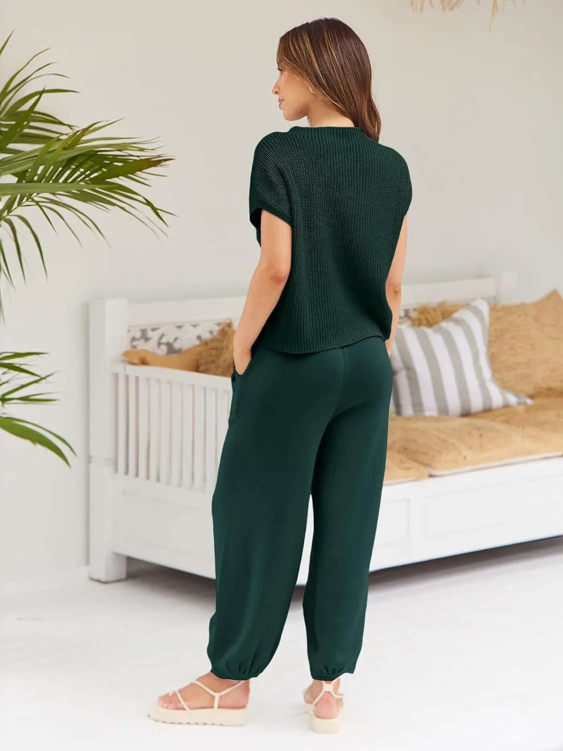 LILLUSORY 2 Piece Knit Sets For Women Trendy Sweatsuit Sets