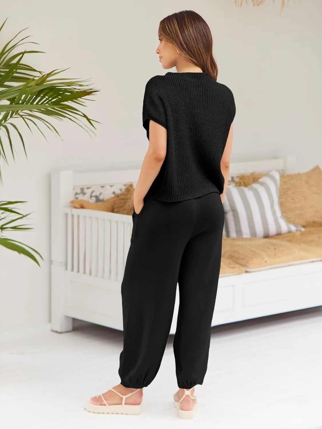 LILLUSORY 2 Piece Knit Sets For Women Trendy Sweatsuit Sets