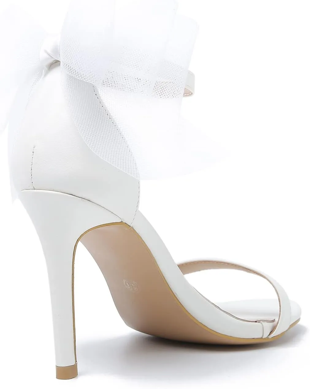 LIURUIJIA Women's Open Toe Stiletto Heels with Bow One Strap Sandals Wedding Party Prom Dress Shoes