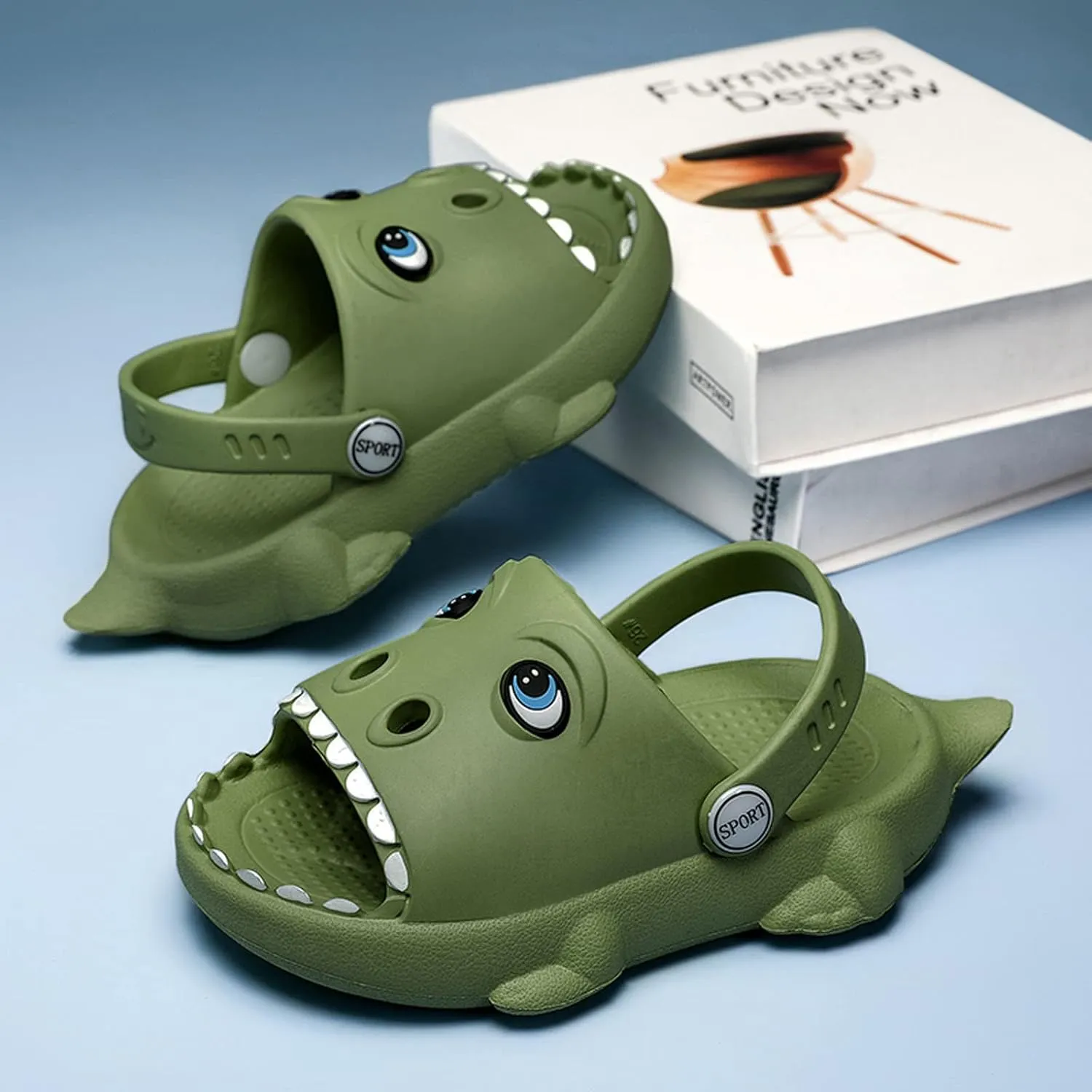 Meidiastra Kids Toddler Boys Girls Cute Cartoon Garden Clogs Shoes Slip On Open Toe Sandals Children Beach Slide Slippers Water Shoes
