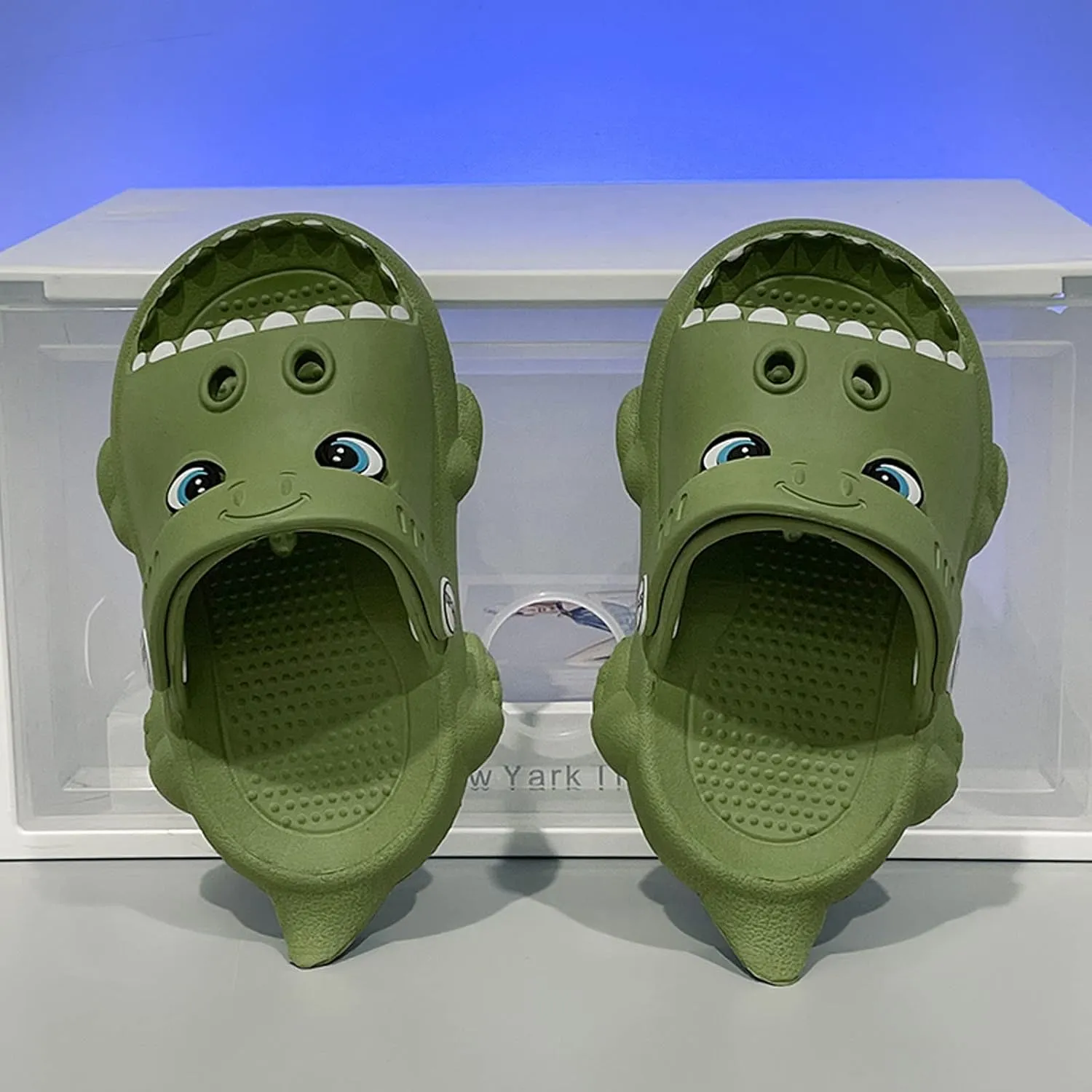 Meidiastra Kids Toddler Boys Girls Cute Cartoon Garden Clogs Shoes Slip On Open Toe Sandals Children Beach Slide Slippers Water Shoes