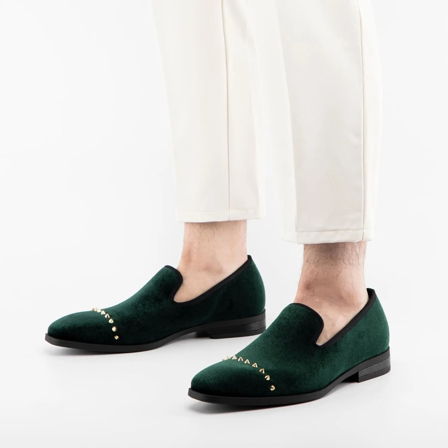 Meijiana Men Faux Leather Noble Loafer Shoes Slip-on Loafer Smoking Slipper Tassel Loafer