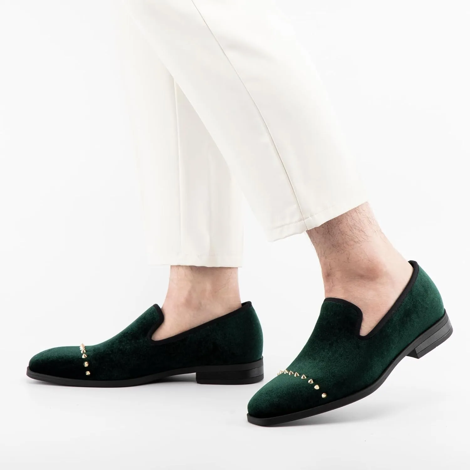 Meijiana Men Faux Leather Noble Loafer Shoes Slip-on Loafer Smoking Slipper Tassel Loafer