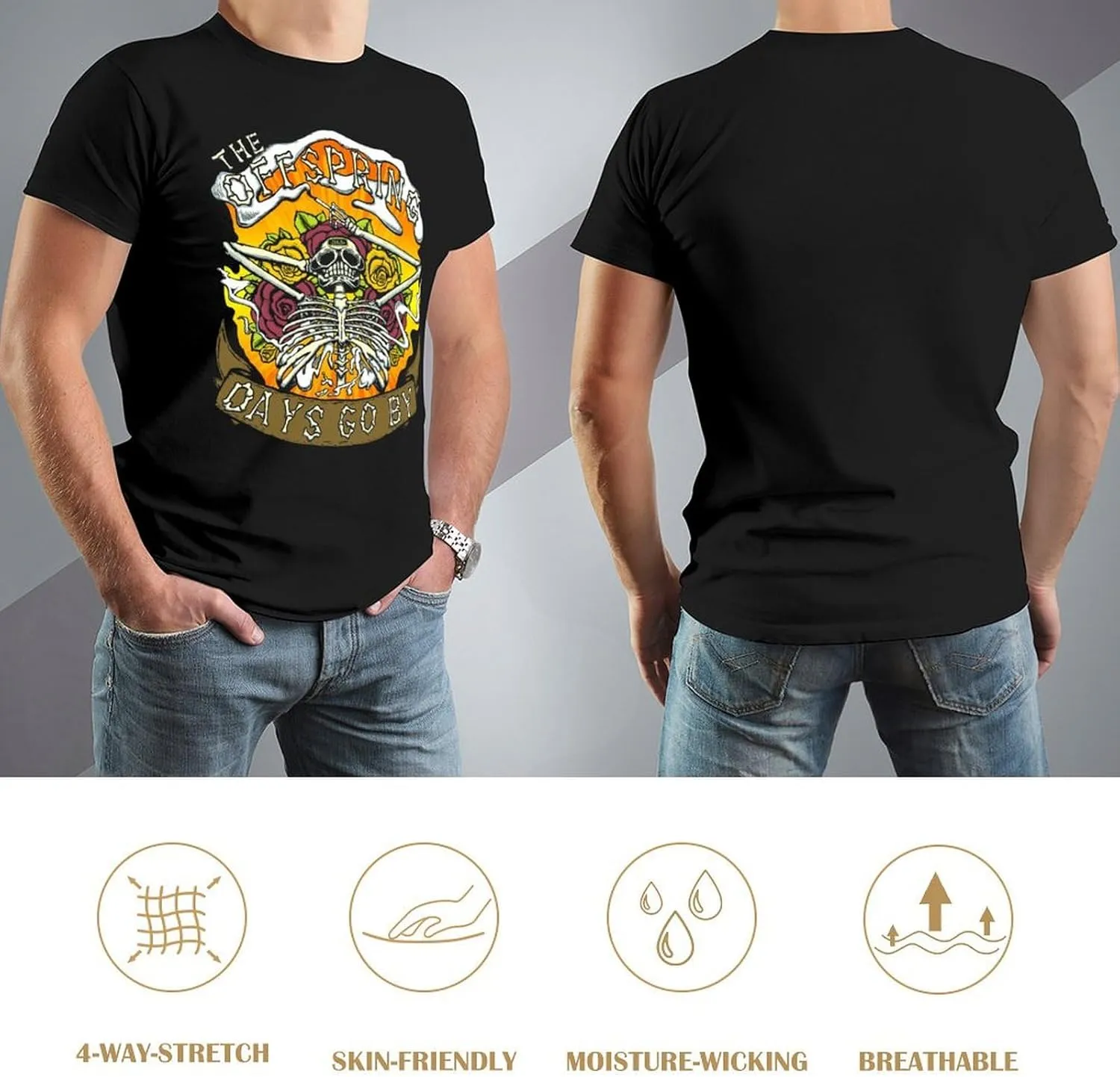 Men Music Fans T Shirt Novelty Short Sleeve Cotton Shirts Unisex
