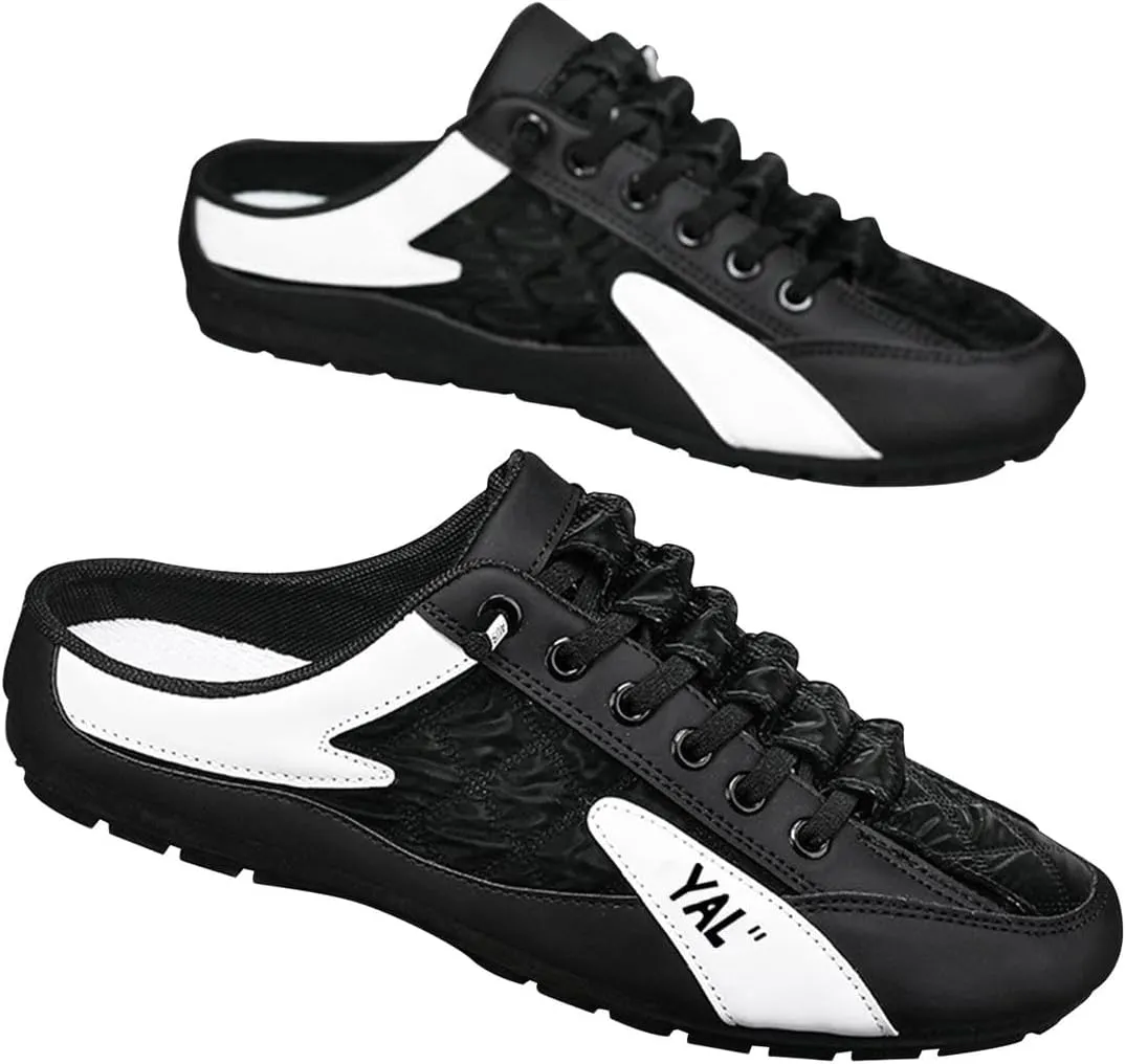 Men Slip on Mule Sneakers Men Clippers Fashion Lightweight Backless Sneakers Casual Sports Shoes Loafers for Trekking, Hiking, Trip, Pants, Kids