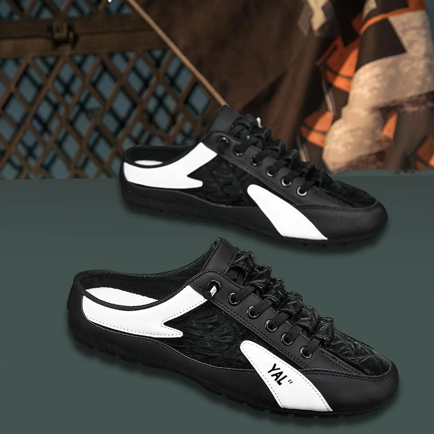 Men Slip on Mule Sneakers Men Clippers Fashion Lightweight Backless Sneakers Casual Sports Shoes Loafers for Trekking, Hiking, Trip, Pants, Kids