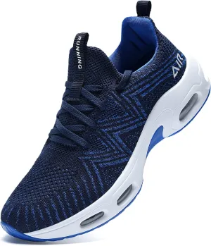 Mens Air Running Shoes Comfortable Walking Tennis Sneakers Lighweight Athletic Shoes for Sport Gym Jogging US 7-12