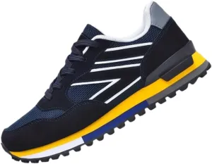 Men's All-Season Fashion Sneakers - Soft Sole, Non-Slip, Breathable Mesh, Casual Sneakers for Casual Attire & Outdoor Activities, Seasonal Fashion Shoes Trendy Casual Wear Robust Rubber Sole