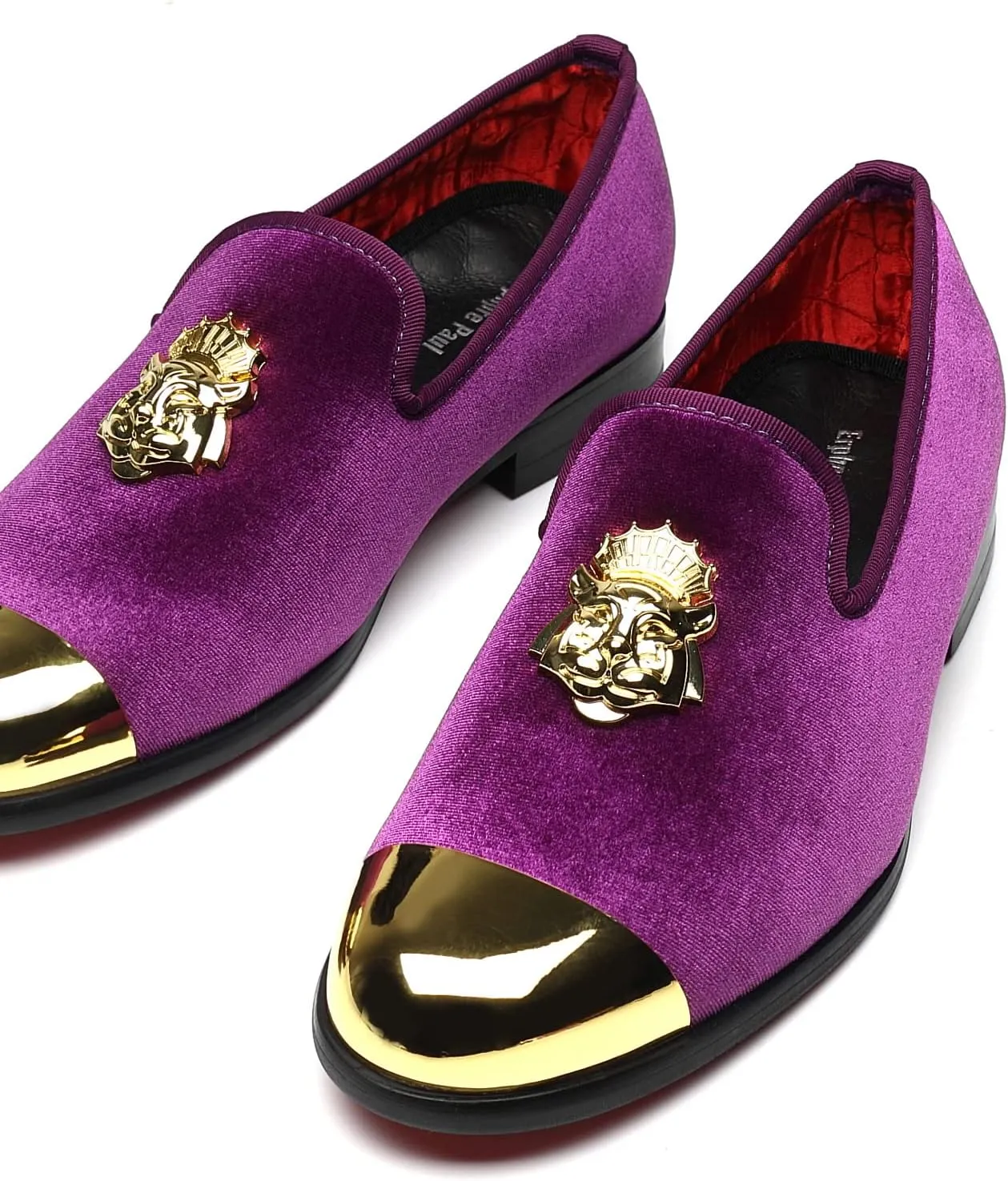 Men's Loafers Fashion Gold Buckle Wedding Party Shoes