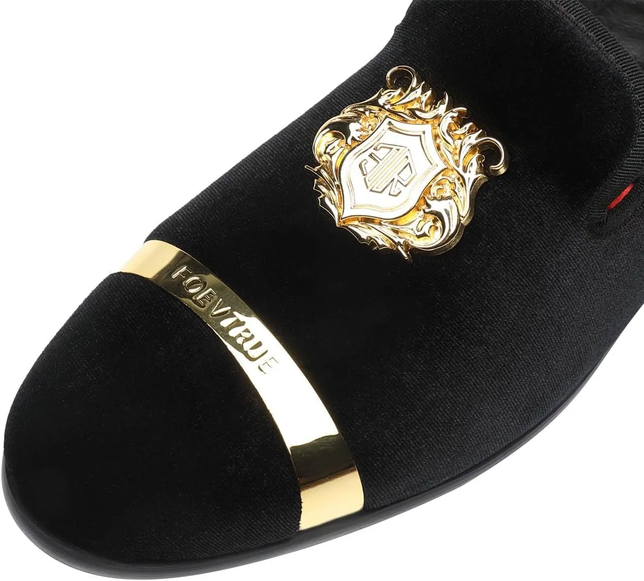 Men's Loafers Velvet Gold Buckle Fashion Handmade Party Wedding Prom Shoes