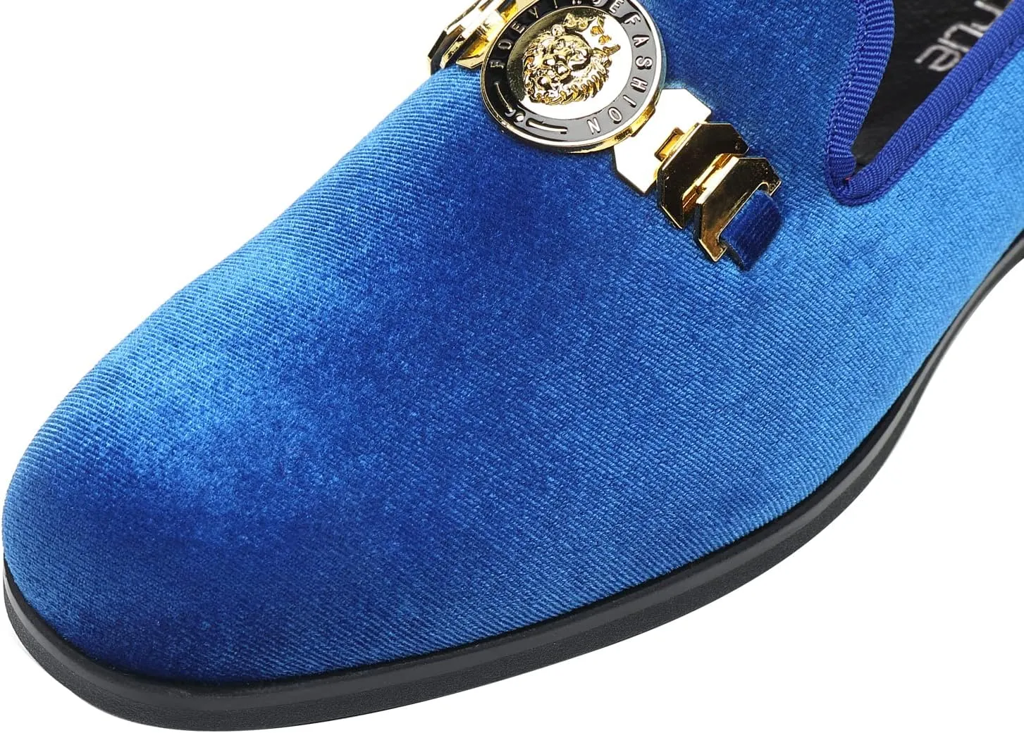 Men's Loafers Velvet Gold Buckle Fashion Handmade Party Wedding Prom Shoes