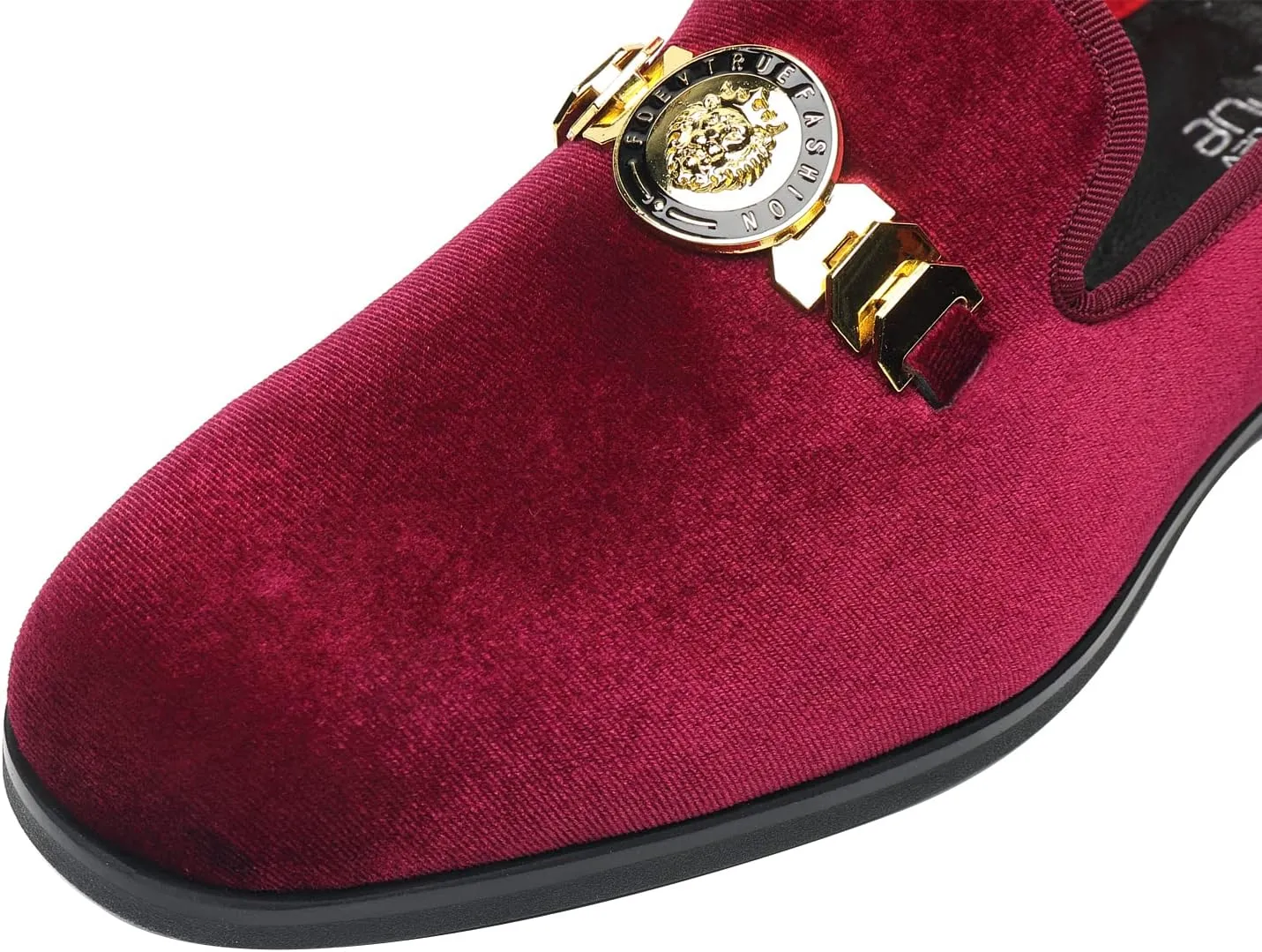 Men's Loafers Velvet Gold Buckle Fashion Handmade Party Wedding Prom Shoes