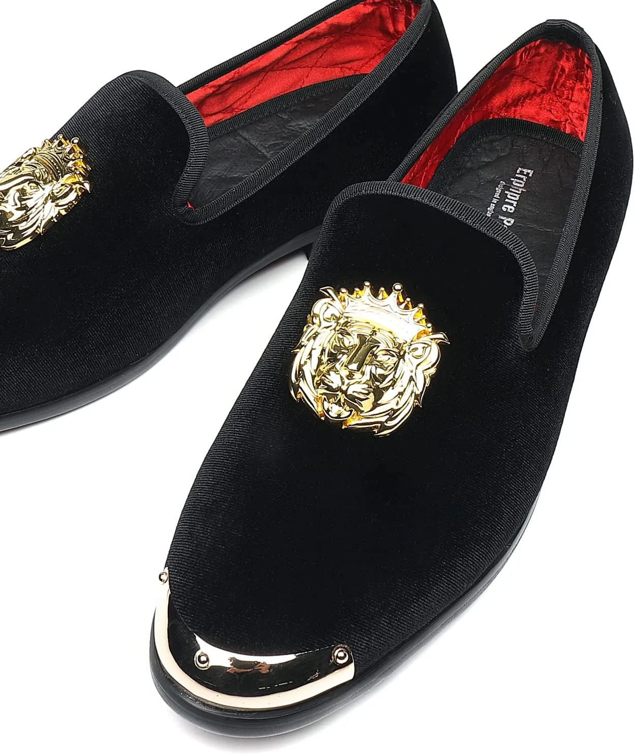 Men's Loafers Velvet Gold Buckle Party Prom Shoes