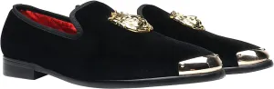 Men's Loafers Velvet Gold Buckle Party Prom Shoes