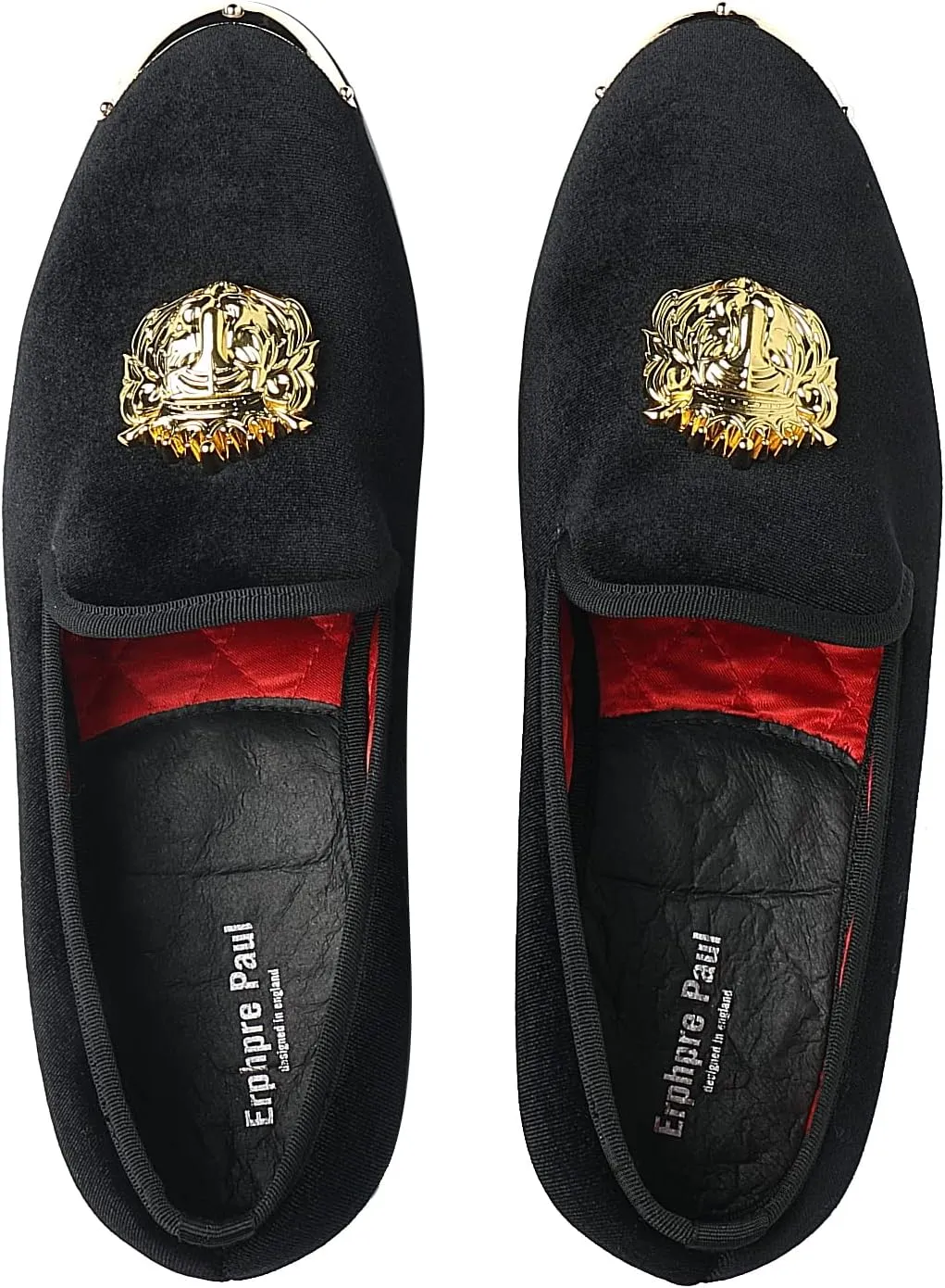 Men's Loafers Velvet Gold Buckle Party Prom Shoes
