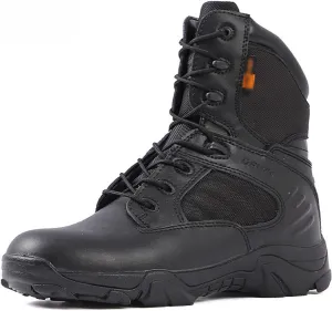 Men’s Tactical Boots, Work Boots for Men,Tactical Boot, Military Work Boots, High Help, Tactics, Wilderness, Mountaineering, Living Alone, Outdoor, Desert (Color : Black, Size : 9)