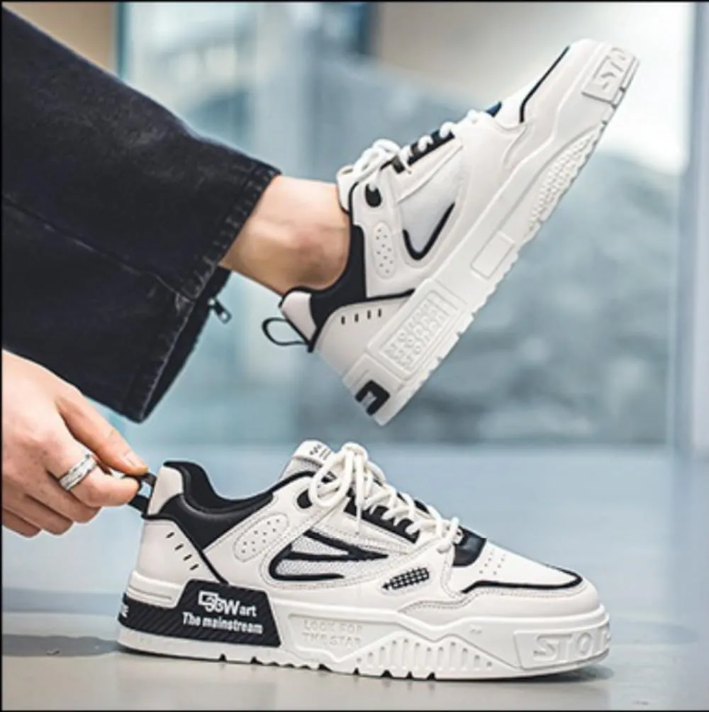 Men's Trendy Stylish Sneakers - Comfortable and Durable for Street Style and Skateboarding - Fashion Trendy Design