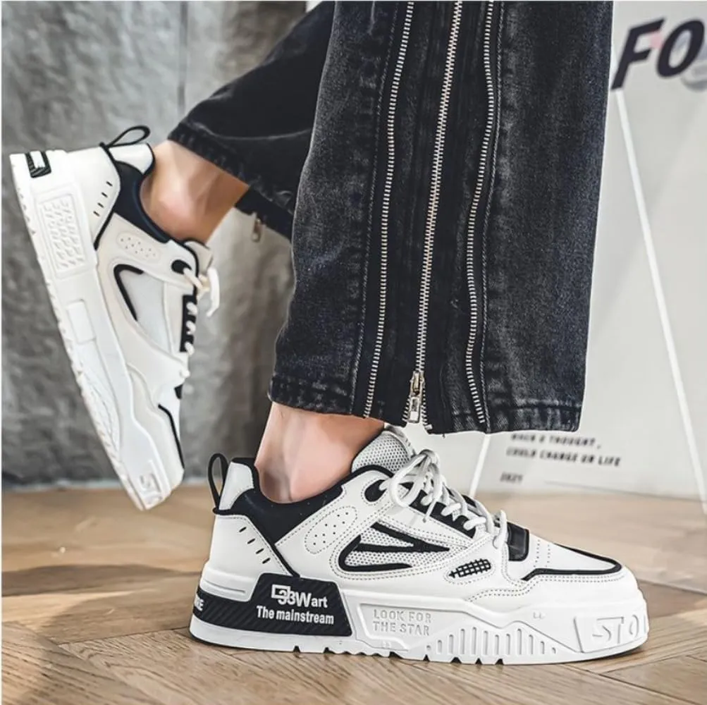 Men's Trendy Stylish Sneakers - Comfortable and Durable for Street Style and Skateboarding - Fashion Trendy Design