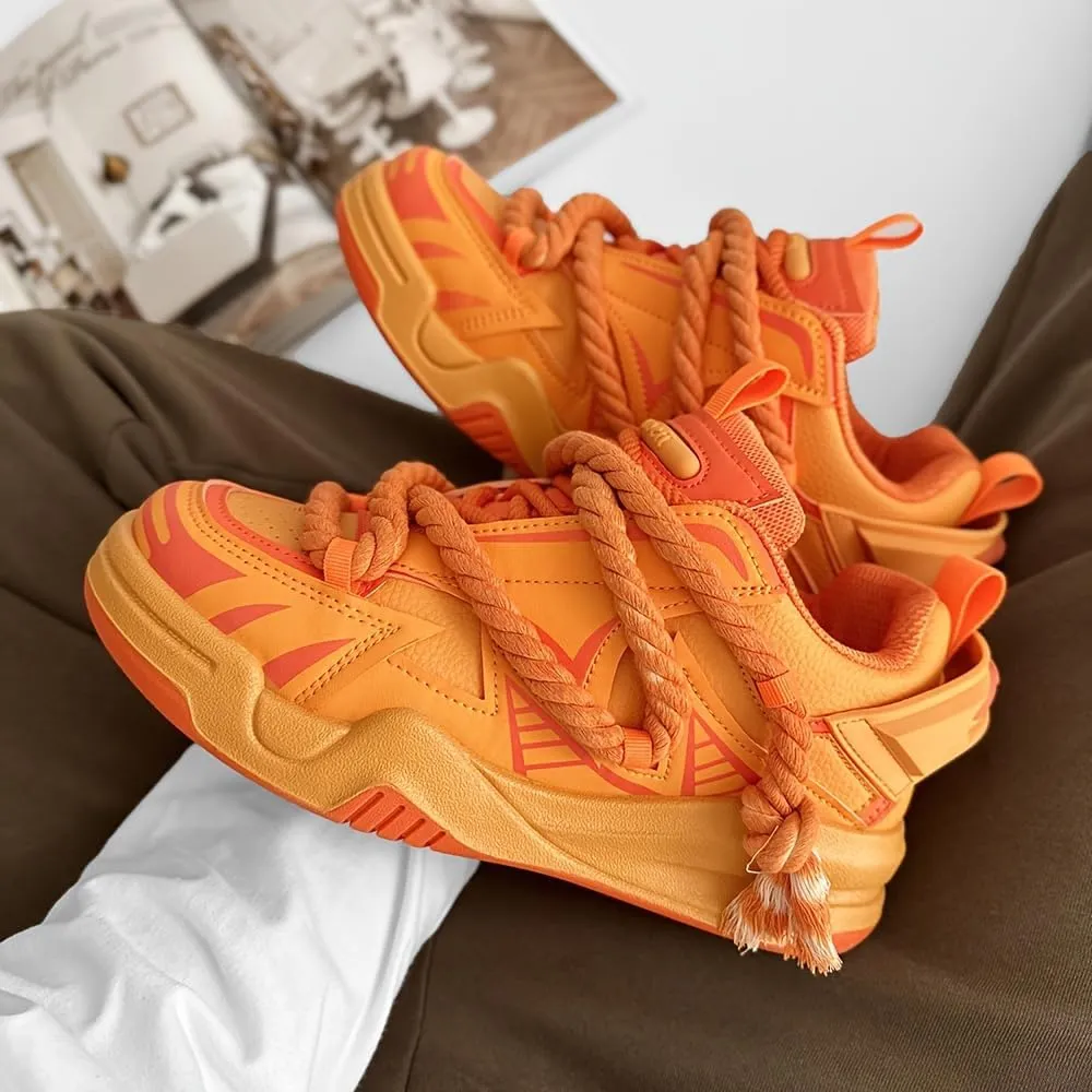 Men's Trendy Stylish Sneakers, Comfortable Wear-Resistant Skateboard Shoes for All Seasons, Street Style Footwear