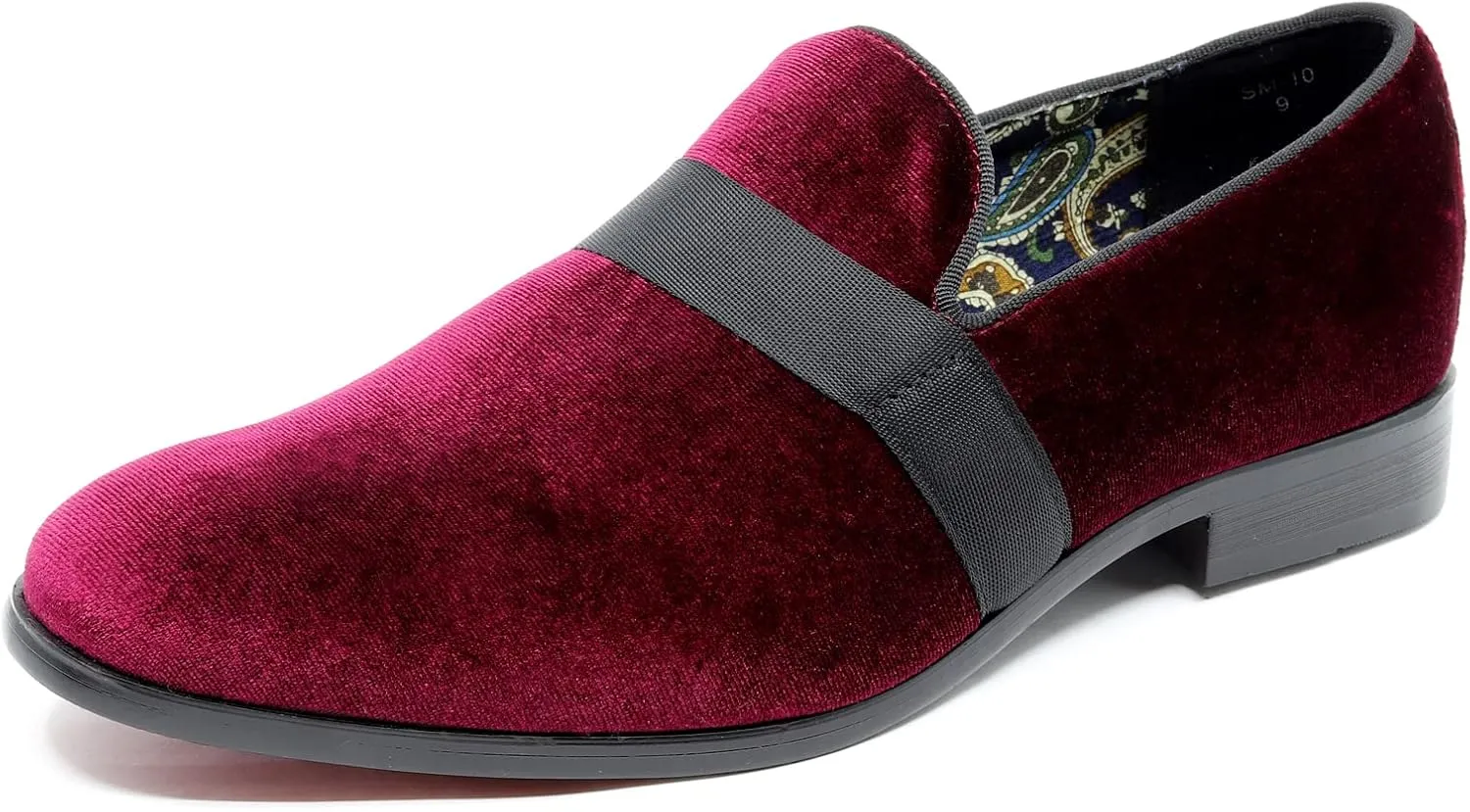 Men's Velvet Classic Smoking Slipper Tuxedo Loafer Slip On Shoe SM-08