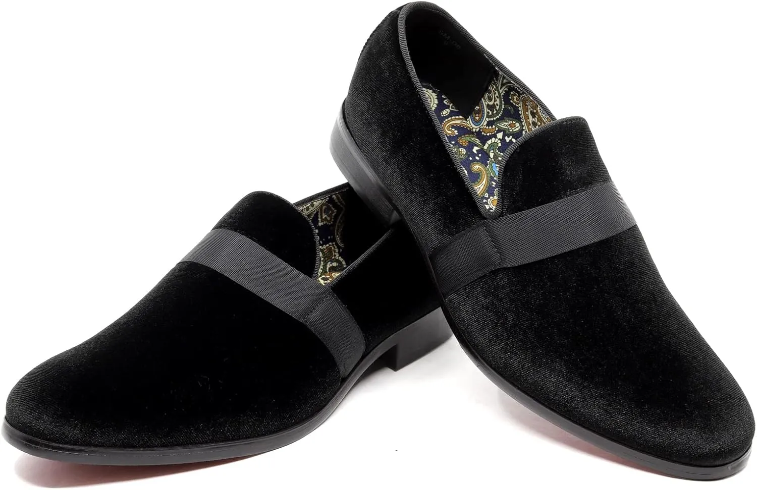 Men's Velvet Classic Smoking Slipper Tuxedo Loafer Slip On Shoe SM-08