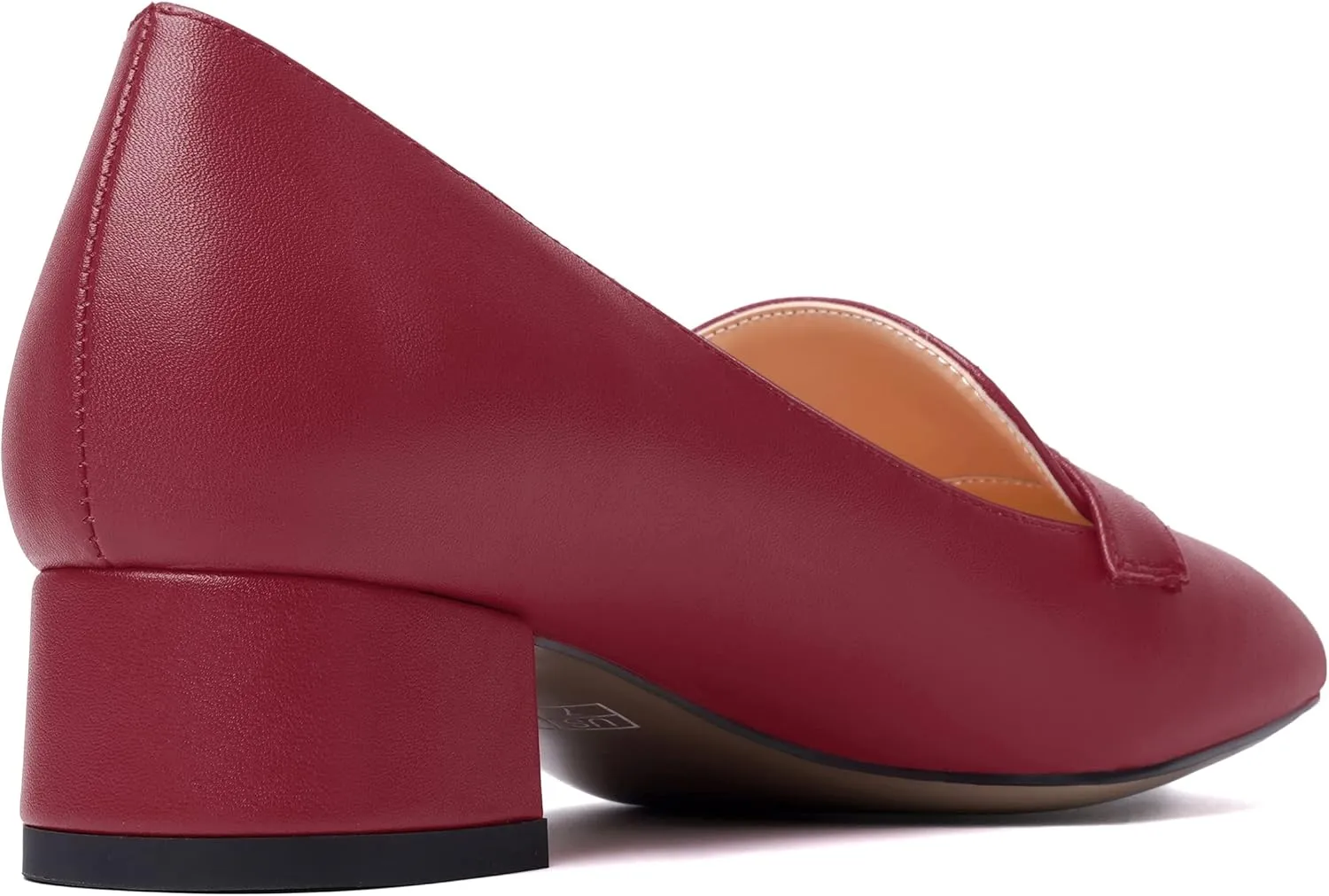 MERRORI Womens Matte Casual Office Slip On Square Toe Chunky Low Heel Loafers Shoes 0.5 Inch