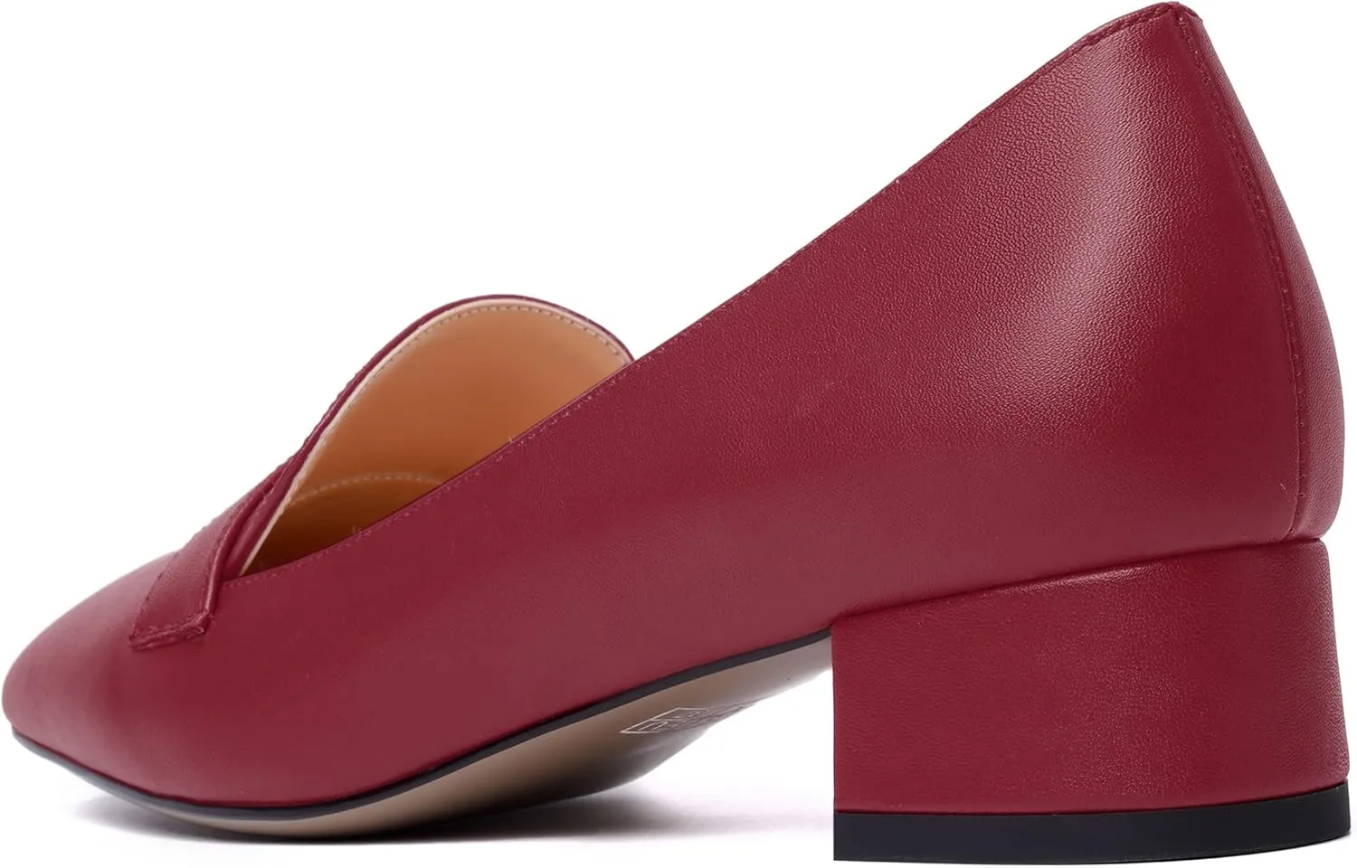 MERRORI Womens Matte Casual Office Slip On Square Toe Chunky Low Heel Loafers Shoes 0.5 Inch