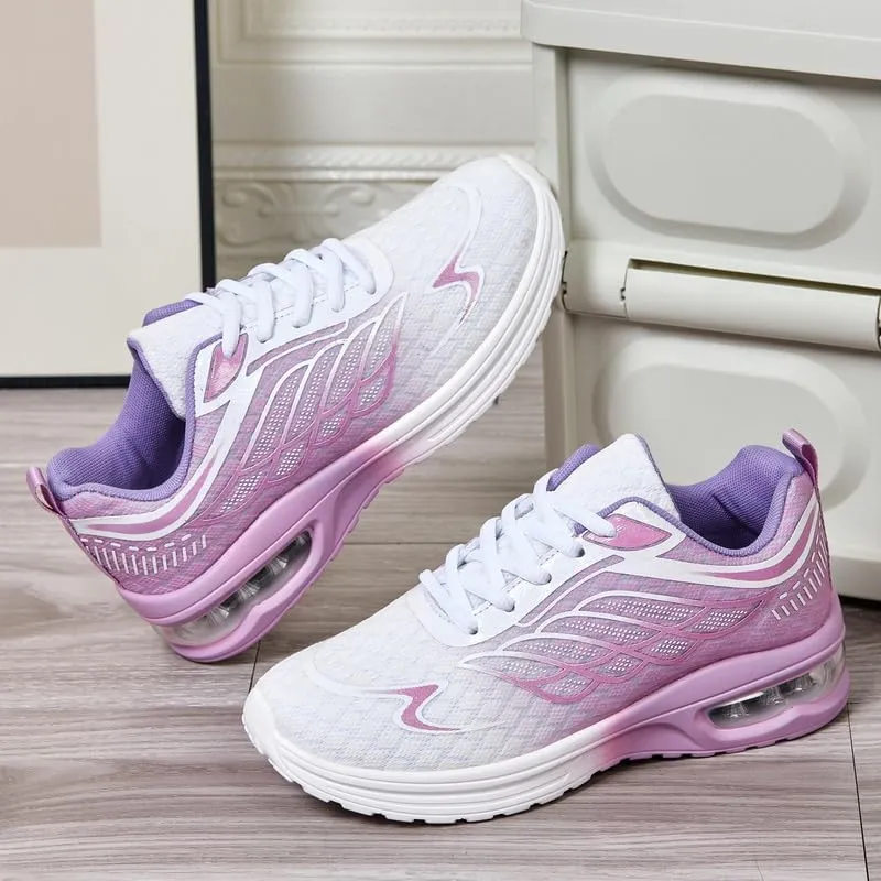 Mesh Breathable Mens Sneakers, Soft Sole Running Shoes, Casual Walking Shoes Fitness Yoga Both