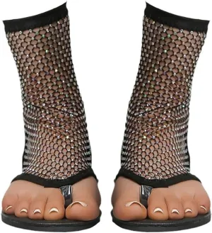 Mesh Flats for Women Ultra Comfortable Shiny Gem Mesh Flats Shiny Stylish Flats Sparkle Shoes Sandals