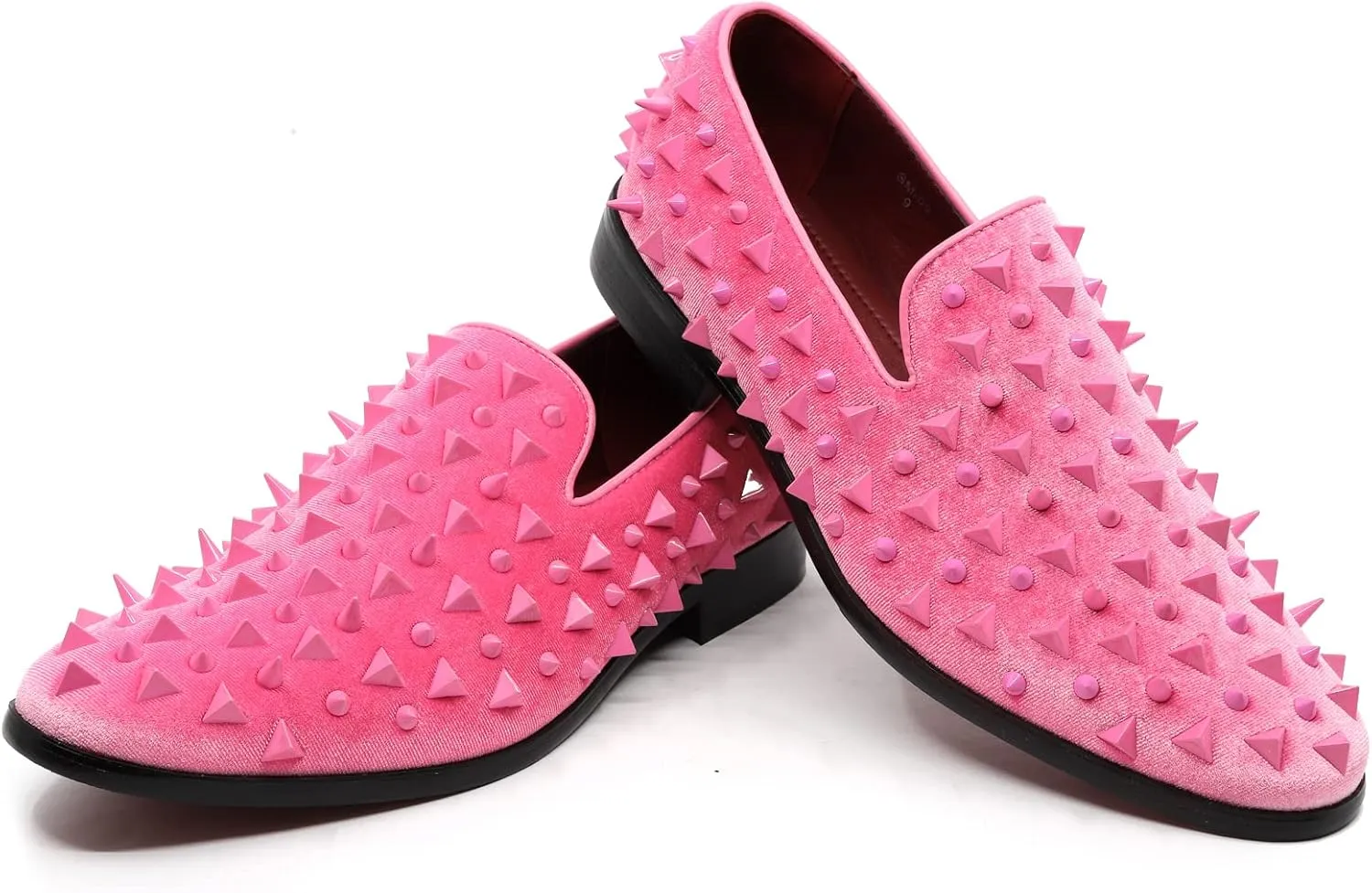 Metrocharm Men's Velvet Fashion Smoking Spike Slipper Dress Tuxedo Loafer Slip On Shoe SM-09