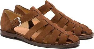 Mexican Sandals Leather Woven Huaraches for Men Wide Width Dressy Water Sandals No Slip Low Heel Round Toe Loafers Slip On Shower Shoes Waterproof Casual Comfort Walking Slides Summer Party Vacation