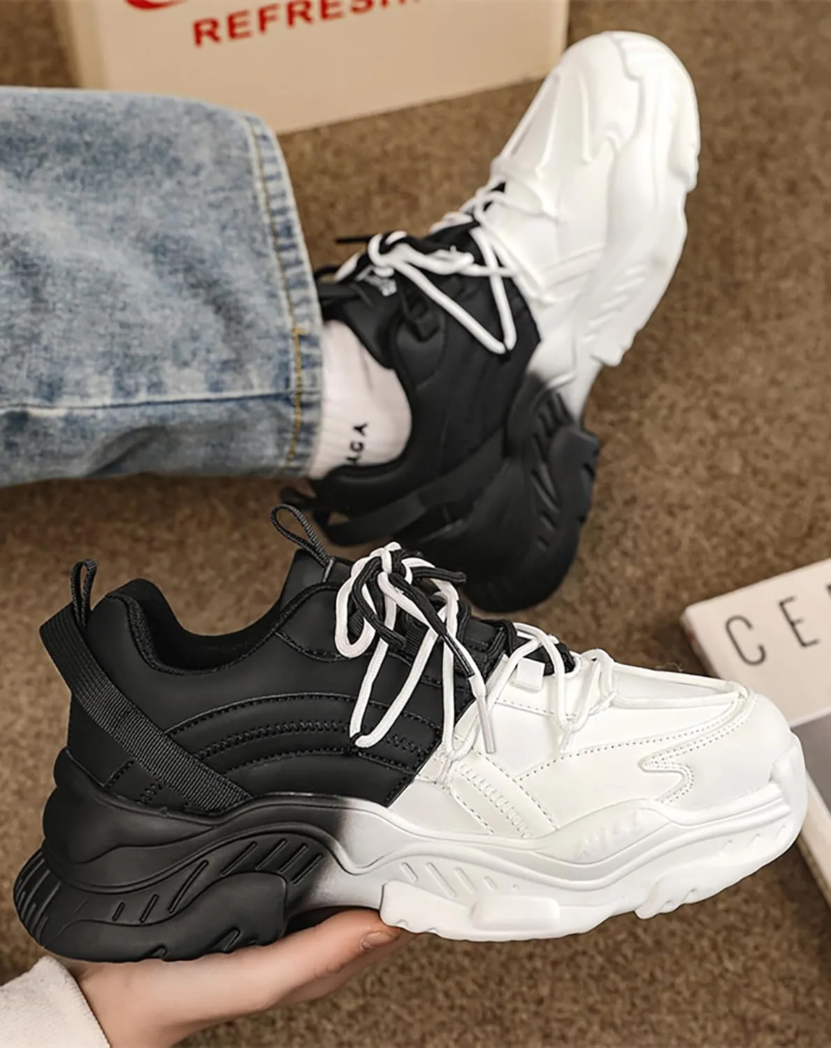 MFCT Streetwear Techwear Casual Chunky Sneakers for Men
