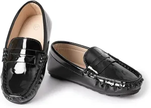 Miamooi Toddler Boys Girls Wedding Dress Shoes Little Kid Slip On Loafers School Uniform Moccasins Walking Shoe