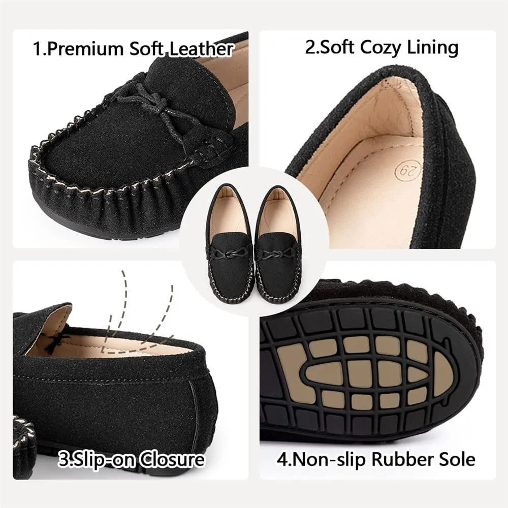 Miamooi Toddler Boys Girls Wedding Dress Shoes Little Kid Slip On Loafers School Uniform Moccasins Walking Shoe
