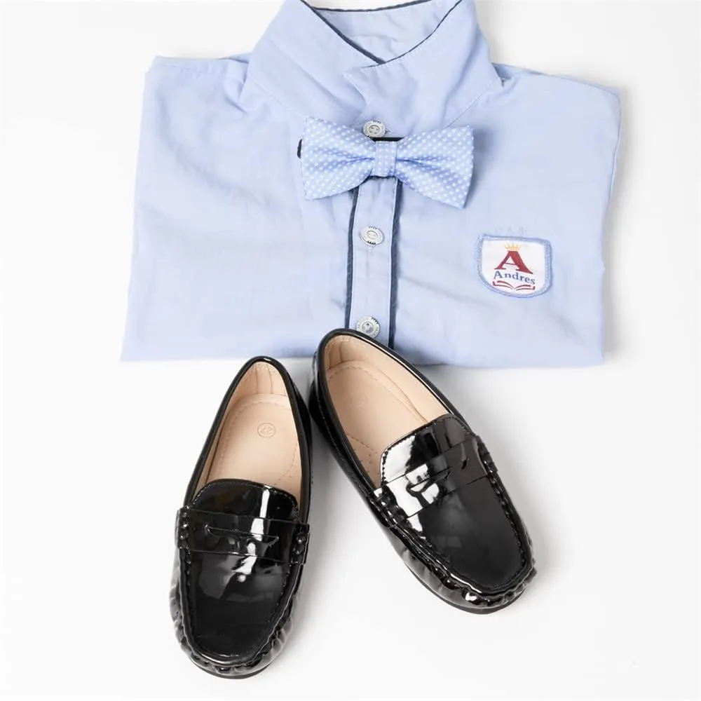 Miamooi Toddler Boys Girls Wedding Dress Shoes Little Kid Slip On Loafers School Uniform Moccasins Walking Shoe