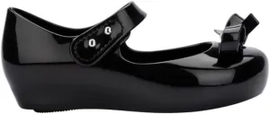 mini melissa Ultragirl Collection Mary Jane Flats for Toddlers and Babies - Comfortable & Cute Peep Toe Jelly Flat Shoes with Transparent Upper and Small Bow for Little Girls
