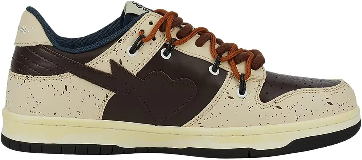 MONSTER VALLEY Sneakers for Women and Men Low Top Lace up Skate Shoe Casual Unisex Sneaker