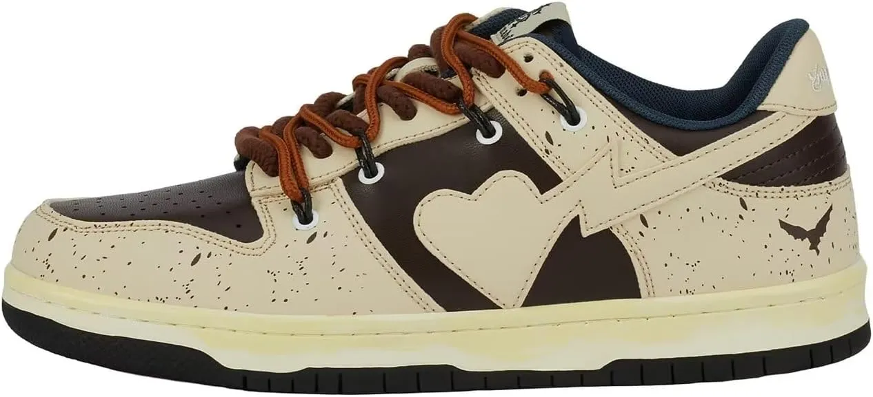 MONSTER VALLEY Sneakers for Women and Men Low Top Lace up Skate Shoe Casual Unisex Sneaker