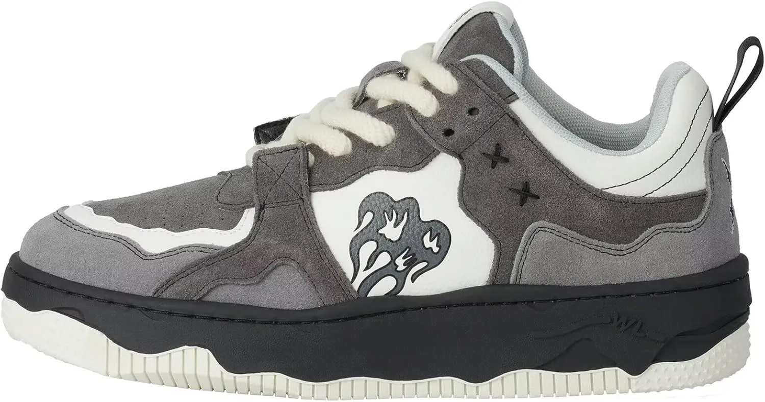 MONSTER VALLEY Sneakers for Women and Men Low Top Lace up Skate Shoe Casual Unisex Sneaker