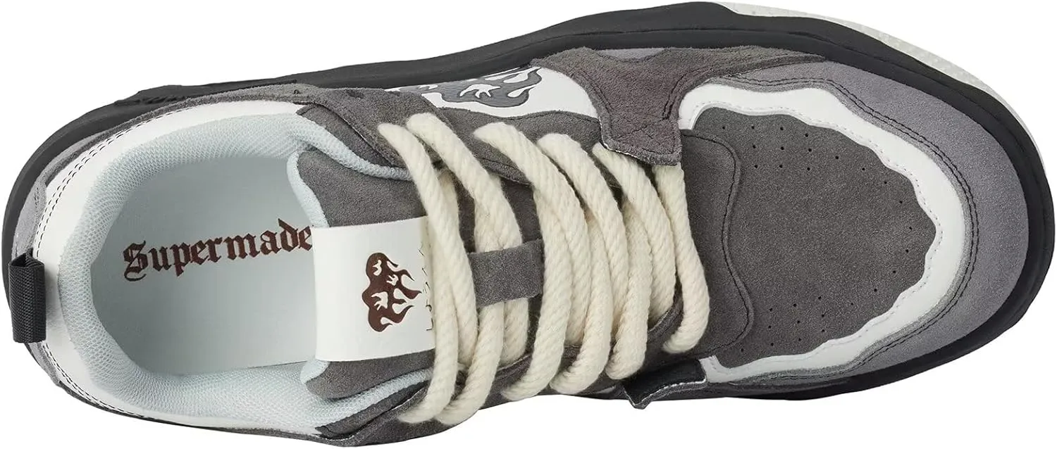 MONSTER VALLEY Sneakers for Women and Men Low Top Lace up Skate Shoe Casual Unisex Sneaker