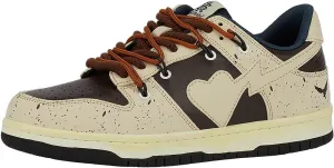 MONSTER VALLEY Sneakers for Women and Men Low Top Lace up Skate Shoe Casual Unisex Sneaker