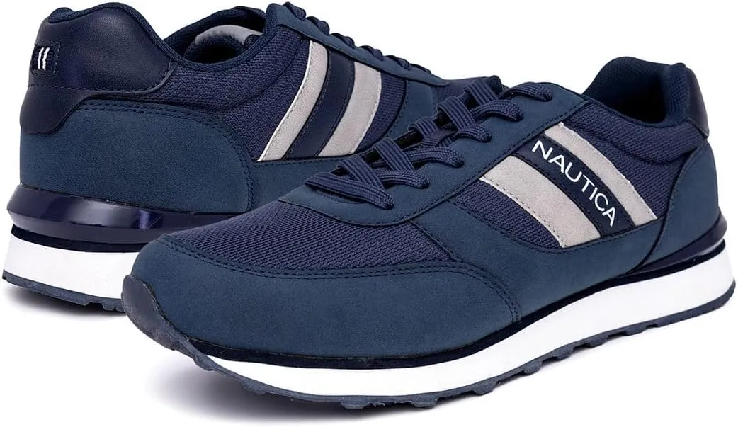 Nautica Men's Lace-Up Sneakers – Casual, Stylish, and Comfortable for Walking